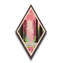 Redwood National Park Diamond Shaped Travel Poster Canvas Art Print, Canvas Wall Art, Travel Gift, California Travel Art