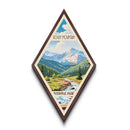 Rocky Mountain National Park Diamond Shaped Travel Print Wall Artwork Art Print, Canvas Wall Art, Travel Gift, Colorado Travel Art