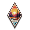 Yosemite National Park Diamond Shaped Travel Poster Canvas Art Print, Canvas Wall Art, Travel Gift, California Travel Art