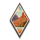Retro Zion National Park Travel Poster Canvas Texture Print, Travel Decor Art, Midcentury Modern Decor Utah Travel Art