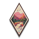 Zion National Park Diamond Formed Travel Poster Wall Art Art Print, Canvas Wall Art, Travel Gift, Utah Travel Art