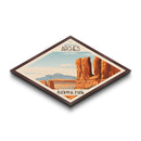 Retro Arches National Park Travel Poster Art Canvas Texture Print, Travel Decor Art, Midcentury Modern Decor Utah Travel Art