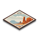 Arches National Park Travel Poster Art Canvas Texture Print, Travel Decor Art, Midcentury Modern Retro Decor Utah Travel Art