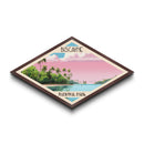 Biscayne National Park Diamond Shaped Travel Poster Art Canvas Art Print, Canvas Wall Art, Travel Gift, Florida Travel Art