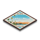 Biscayne National Park Diamond Formed Travel Poster Art Wall Art Art Print, Canvas Wall Art, Travel Gift, Florida Travel Art