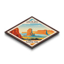 Canyonlands National Park Diamond Formed Travel Poster Artwork Canvas Art Print, Canvas Wall Art, Travel Gift, Utah Travel Art