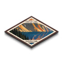 Crater Lake National Park Diamond Shaped Travel Poster Art Canvas Art Print, Canvas Wall Art, Travel Gift, Oregon Travel Art