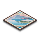 Retro Crater Lake National Park Travel Poster Art Canvas Texture Print, Travel Decor Art, Midcentury Modern Decor Oregon Travel Art