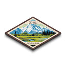 Denali National Park Diamond Shaped Travel Poster Art Canvas Art Print, Canvas Wall Art, Travel Gift, Alaska Travel Art
