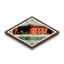 Dry Tortugas National Park Diamond Shaped Travel Poster Art Canvas Art Print, Canvas Wall Art, Travel Gift, Florida Travel Art