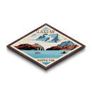 Glacier Bay National Park Diamond Shaped Travel Poster Art Canvas Art Print, Canvas Wall Art, Travel Gift, Alaska Travel Art