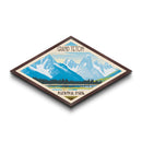 Grand Teton National Park Diamond Shaped Travel Poster Art Canvas Art Print, Canvas Wall Art, Travel Gift, Wyoming Travel Art