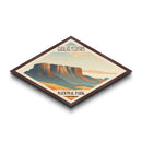 Guadalupe Mountains National Park Diamond Shaped Travel Poster Art Canvas Art Print, Canvas Wall Art, Travel Gift, Texas Travel Art