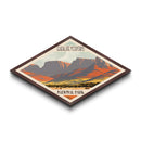 Guadalupe Mountains National Park Diamond-Shaped Travel Poster Art Canvas Art Print, Canvas Wall Art, Travel Present, Texas Travel Art
