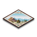 Joshua Tree National Park Diamond Shaped Travel Poster Art Canvas Art Print, Canvas Wall Art, Travel Gift, California Travel Art