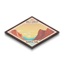 Kings Canyon National Park Diamond Formed Travel Poster Art Canvas Art Print, Canvas Wall Art, Travel Present, California Travel Art