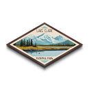 Lake Clark National Park Diamond Shaped Travel Poster Art Canvas Art Print, Canvas Wall Art, Travel Gift, Alaska Travel Art
