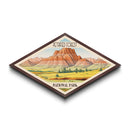 Petrified Forest National Park Diamond Shaped Travel Poster Art Canvas Art Print, Canvas Wall Art, Travel Gift, Arizona Travel Art