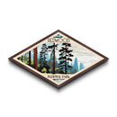 Retro Redwood National Park Travel Poster Art Canvas Texture Print, Travel Decor Art, Midcentury Modern Decor California Travel Art