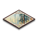 Redwood National Park Diamond Shaped Travel Poster Art Canvas Art Print, Canvas Wall Art, Travel Gift, California Travel Art