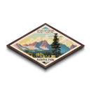 Rocky Mountain National Park Diamond Formed Adventure Poster Art Canvas Art Print, Canvas Wall Art, Travel Gift, Colorado Travel Art