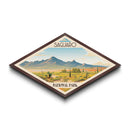 Saguaro National Park Diamond Shaped Travel Poster Art Canvas Art Print, Canvas Wall Art, Travel Gift, Arizona Travel Art