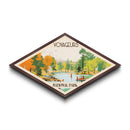 Voyageurs National Park Diamond Shaped Travel Poster Art Canvas Art Print, Canvas Wall Art, Travel Gift, Minnesota Travel Art
