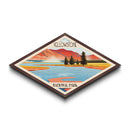 Yellowstone National Park Diamond Shaped Travel Poster Art Canvas Art Print, Canvas Wall Art, Travel Gift, Idaho Travel Art
