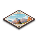 Retro Zion National Park Adventure Poster Art Wall Art Texture Print, Travel Decor Art, Midcentury Modern Decor Utah Travel Art