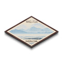 Wrangell-St. Elias National Park Diamond Shaped Travel Poster Canvas Art Print, Canvas Wall Art, Travel Gift, Alaska Landscape