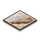 Zion National Park Diamond Shaped Travel Poster Canvas Art Print, Canvas Wall Art, Travel Gift, Utah Landscape