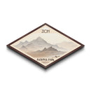 Retro Zion National Park Travel Poster Canvas Texture Print, Travel Decor, Midcentury Modern Decor Utah Landscape