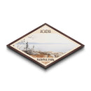 Acadia National Park Diamond Shaped Travel Poster Canvas Art Print, Canvas Wall Art, Travel Gift, Maine Landscape