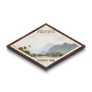 American Samoa National Park Diamond Shaped Travel Poster Canvas Art Print, Canvas Wall Art, Travel Gift, American Samoa Landscape