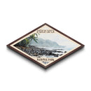 American Samoa National Park Diamond Shaped Travel Print Canvas Art Print, Canvas Wall Art, Travel Present, American Samoa Landscape