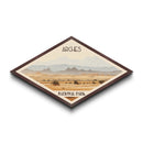 Arches National Park Diamond Shaped Travel Poster Canvas Art Print, Canvas Wall Art, Travel Gift, Utah Landscape