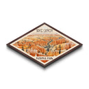 Retro Bryce Canyon National Park Travel Poster Canvas Texture Print, Travel Decor, Midcentury Modern Decor Utah Landscape