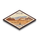 Retro Capitol Reef National Park Travel Poster Canvas Texture Print, Travel Decor, Midcentury Modern Decor Utah Landscape