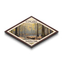 Congaree National Park Travel Print Canvas Texture Print, Travel Decor, Midcentury Modern Retro Decor South Carolina Landscape