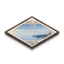 Crater Lake National Park Diamond Shaped Travel Poster Canvas Art Print, Canvas Wall Art, Travel Gift, Oregon Landscape