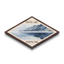 Crater Lake National Park Travel Poster Canvas Texture Print, Travel Decor, Midcentury Modern Retro Decor Oregon Landscape