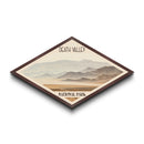 Retro Death Valley National Park Travel Poster Canvas Texture Print, Travel Decor, Midcentury Modern Decor California Landscape