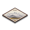 Retro Denali National Park Travel Poster Canvas Texture Print, Travel Decor, Midcentury Modern Decor Alaska Landscape