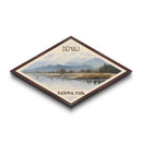 Denali National Park Diamond Shaped Travel Poster Canvas Art Print, Canvas Wall Art, Travel Gift, Alaska Landscape
