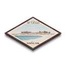 Dry Tortugas National Park Diamond Shaped Travel Poster Canvas Art Print, Canvas Wall Art, Travel Gift, Florida Landscape