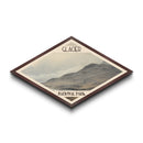 Retro Glacier National Park Travel Poster Canvas Texture Print, Travel Decor, Midcentury Modern Decor Montana Landscape