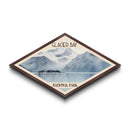 Glacier Bay National Park Diamond Shaped Adventure Poster Canvas Artwork Print, Canvas Wall Art, Travel Gift, Alaska Landscape