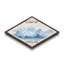 Glacier Bay National Park Diamond Shaped Travel Poster Canvas Art Print, Canvas Wall Art, Travel Gift, Alaska Landscape