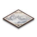 Grand Teton National Park Diamond Shaped Travel Poster Canvas Art Print, Canvas Wall Art, Travel Gift, Wyoming Landscape
