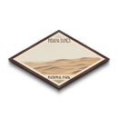 Indiana Dunes National Park Diamond Shaped Travel Poster Canvas Art Print, Canvas Wall Art, Travel Gift, Indiana Landscape